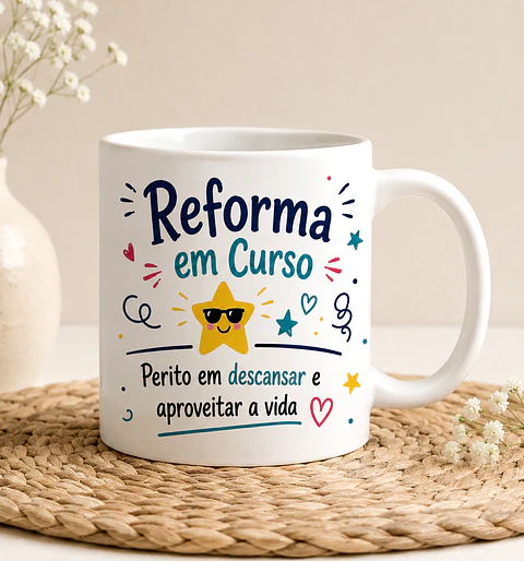 Caneca Personalizada de Reforma com Nome– Reforma em Curso