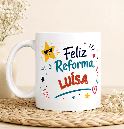 Caneca Personalizada de Reforma com Nome– Reforma em Curso