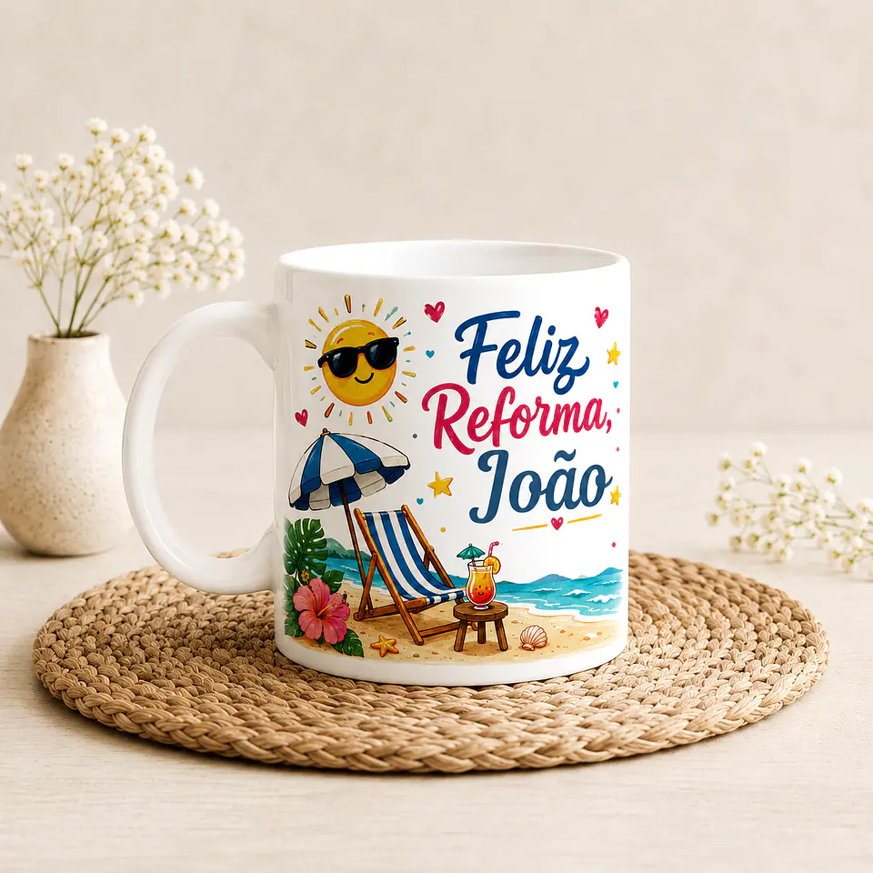 Caneca Personalizada de Reforma com nome – Pronto para Aproveitar a Vida 3
