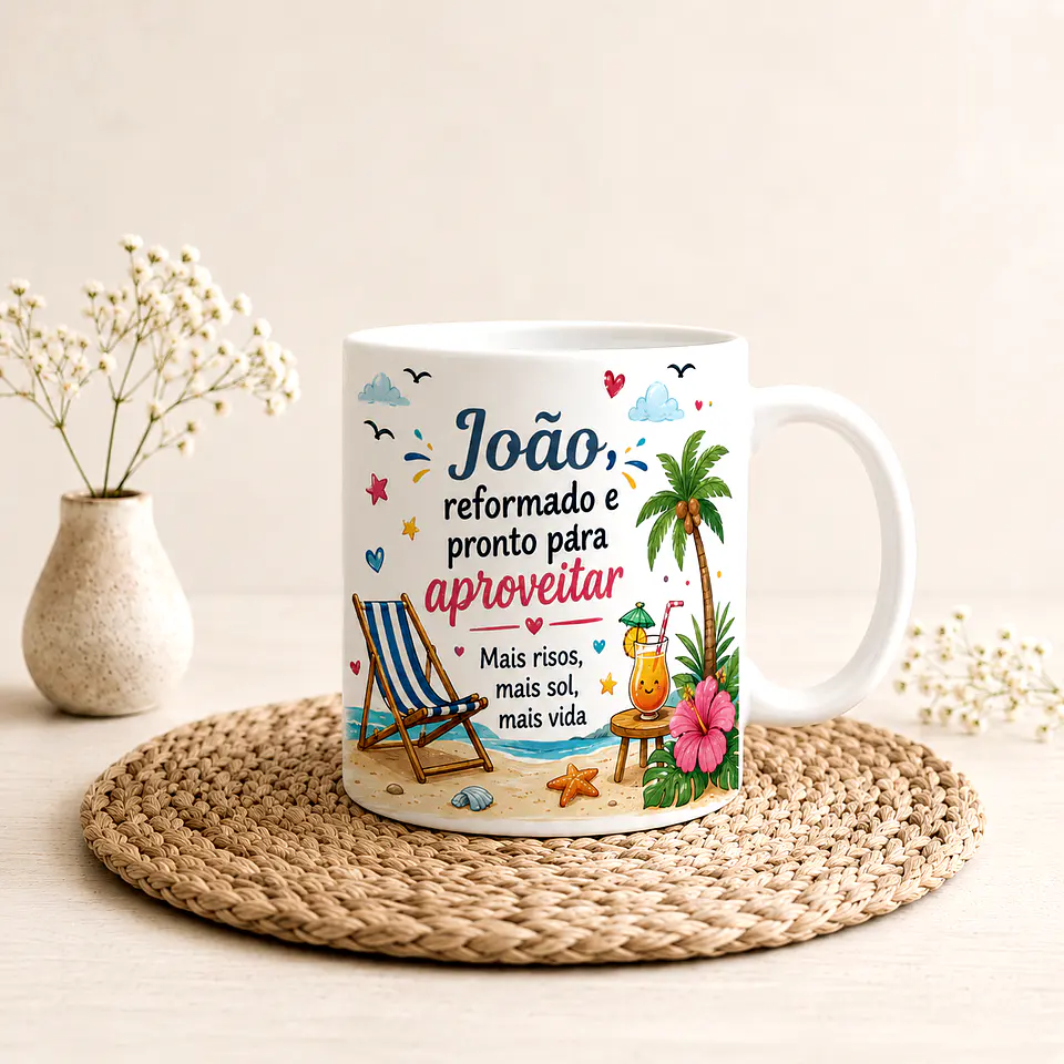 Caneca Personalizada de Reforma com nome – Pronto para Aproveitar a Vida 4