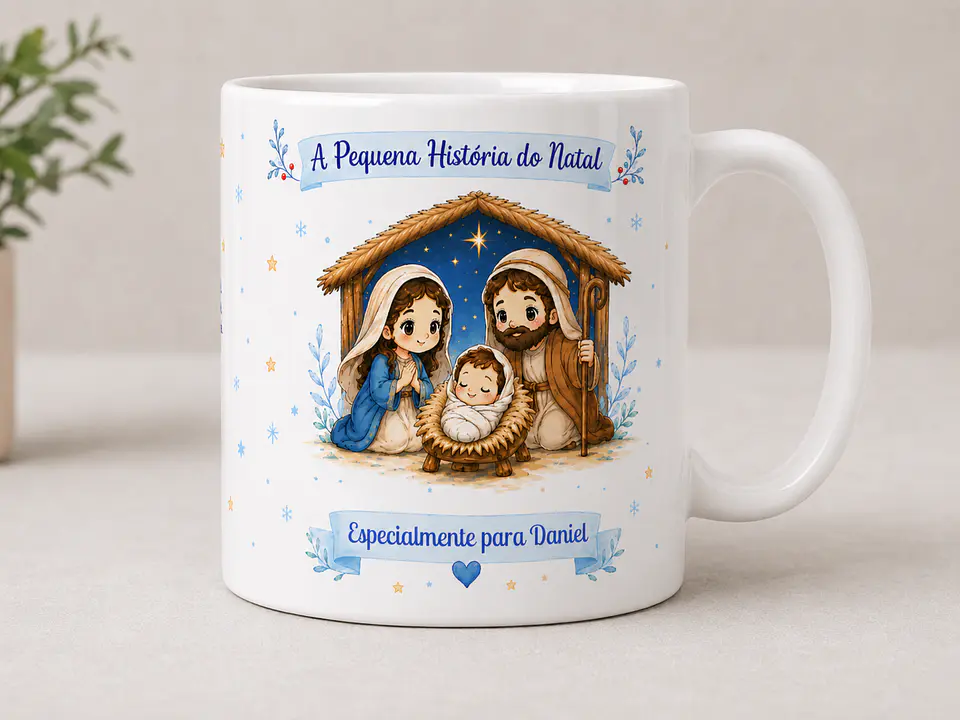 Caneca Personalizada de Natal com nome | A Pequena História do Natal 2
