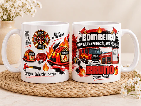 Caneca Personalizada Bombeiro – Mais que uma Profissão, uma Vocação