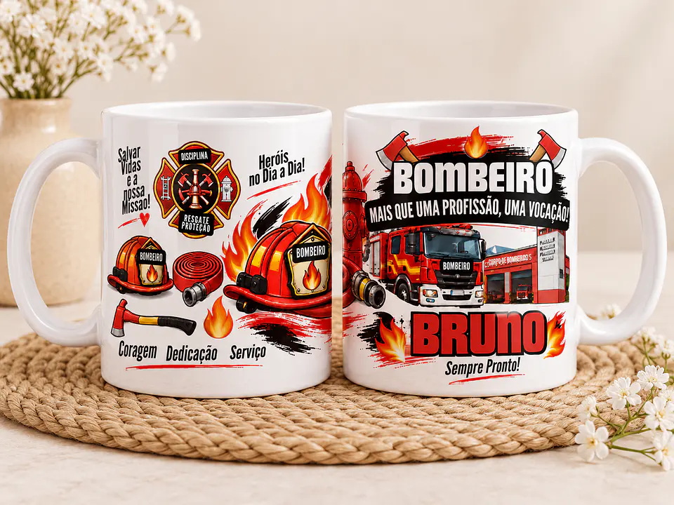 Caneca Personalizada Bombeiro – Mais que uma Profissão, uma Vocação 1