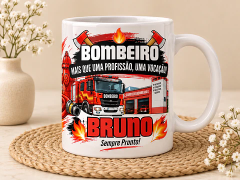 Caneca Personalizada Bombeiro – Mais que uma Profissão, uma Vocação