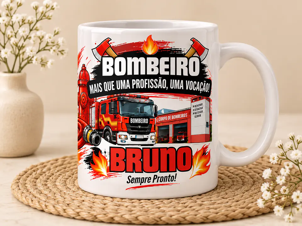 Caneca Personalizada Bombeiro – Mais que uma Profissão, uma Vocação 2