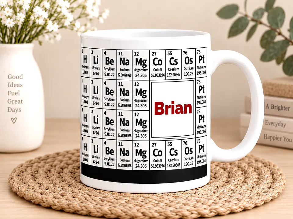 Caneca Personalizada de Química com Nome – Presente para Estudantes, Professores e Apaixonados por Ciência 2