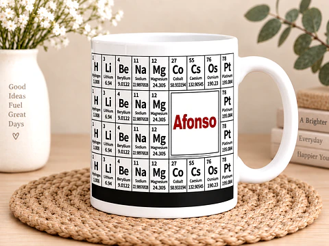 Caneca Personalizada de Química com Nome – Presente para Estudantes, Professores e Apaixonados por Ciência