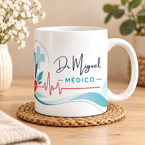 Caneca Personalizada Médico com Nome – Presente Original para Médico