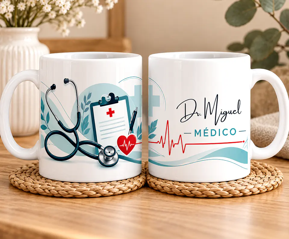 Caneca Personalizada Médico com Nome – Presente Original para Médico 1