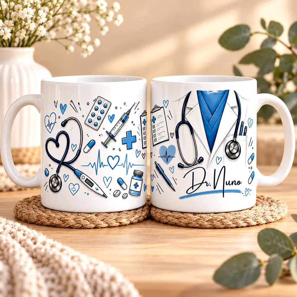 Caneca Personalizada Médico com Nome – Presente Original para Médico   1