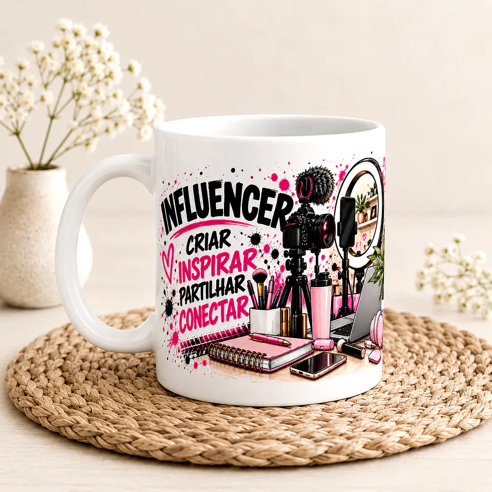Caneca Personalizada Influencer com Nome – Presente Criativo e Original 4