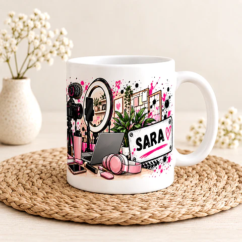 Caneca Personalizada Influencer com Nome – Presente Criativo e Original