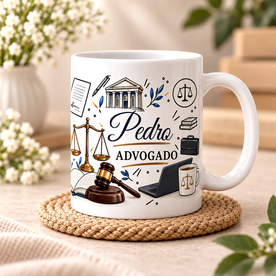 Caneca Personalizada Advogado – Presente de Profissão com Nome 2