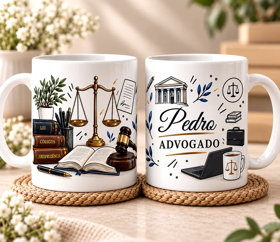 Caneca Personalizada Advogado – Presente de Profissão com Nome 1