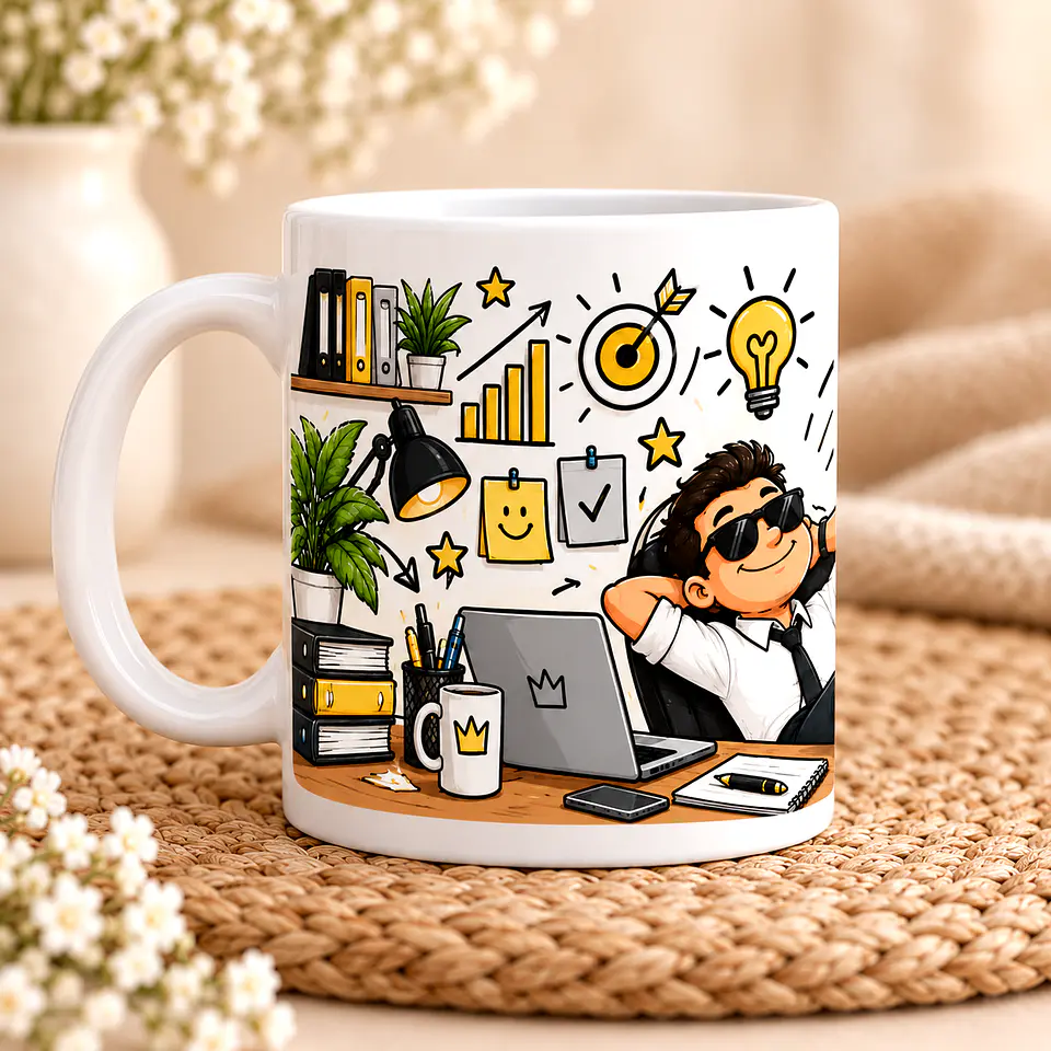 Caneca para Chefe “O Boss Sou Eu” Personalizada com Nome 4