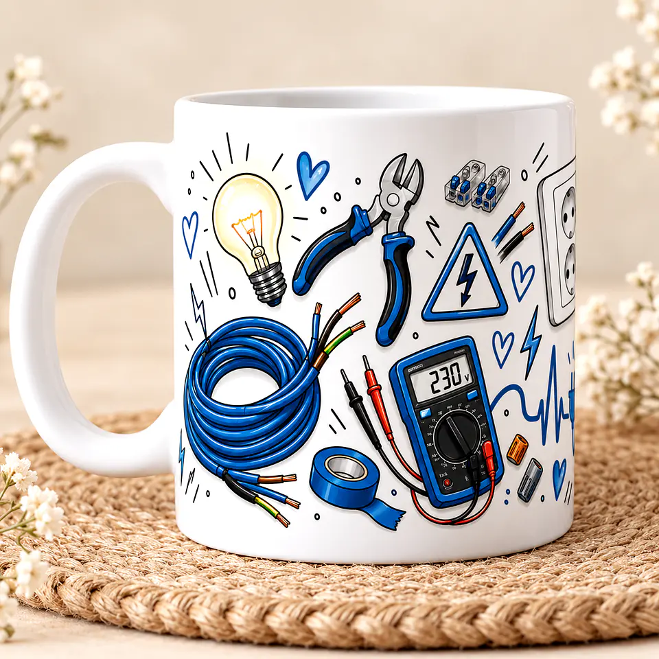 Caneca Personalizada Eletricista – Presente para Profissão 4