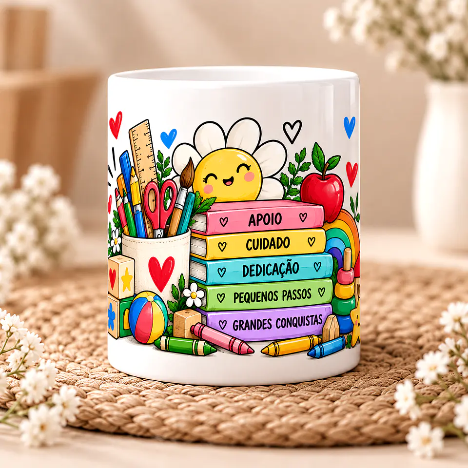 Caneca Personalizada Auxiliar de Educação – Um Presente Especial e Cheio de Carinho 3