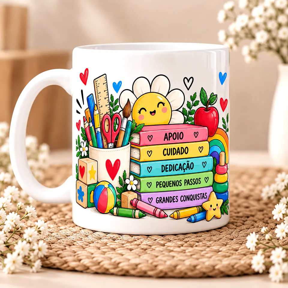 Caneca Personalizada Auxiliar de Educação – Um Presente Especial e Cheio de Carinho 4