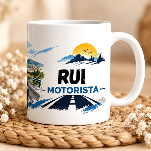 Caneca Personalizada Motorista de Autocarro com Nome – Presente Original