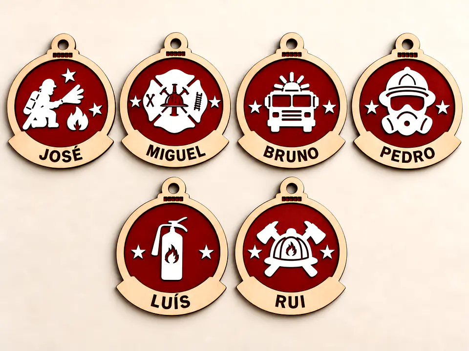 Bolas de Natal Personalizadas com Nome para Bombeiros em Madeira  – Um Tributo a Quem Protege 4