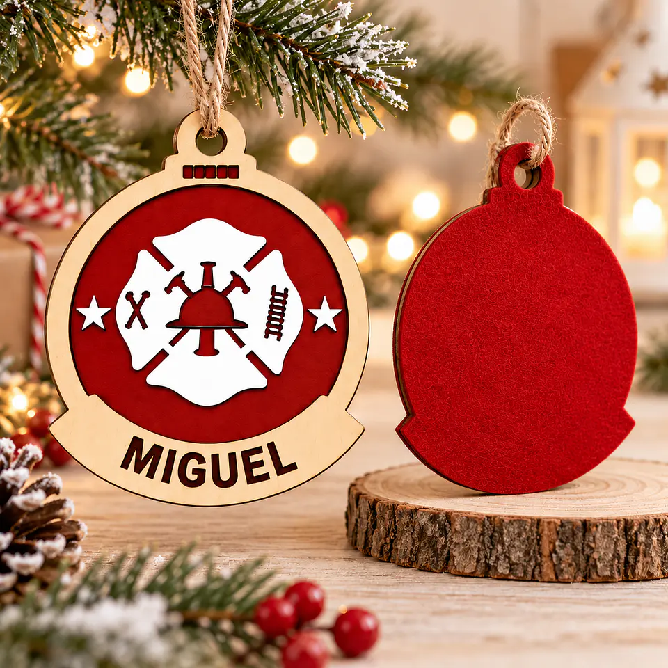Bolas de Natal Personalizadas com Nome para Bombeiros em Madeira  – Um Tributo a Quem Protege 3