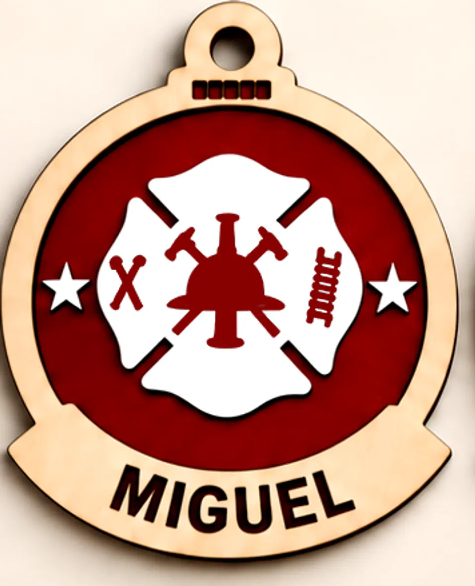 Bolas de Natal Personalizadas com Nome para Bombeiros em Madeira  – Um Tributo a Quem Protege 8