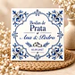 Lembrança de Bodas de Prata Personalizada – Azulejo com Nomes e Data - Thumbnail 1