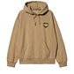 HOODIE HEART SWEAT (DUSTY BROWN) - Thumbnail 1