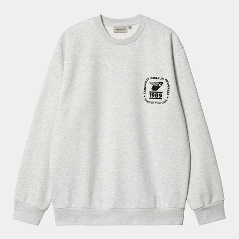 STAMP STATE SWEAT - ASH HEATHER / BLACK