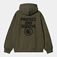 PROTECT HOODED SWEATSHIRT (CYPRESS/BLACK)  - Thumbnail 1