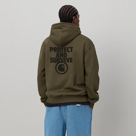 PROTECT HOODED SWEATSHIRT (CYPRESS/BLACK) 