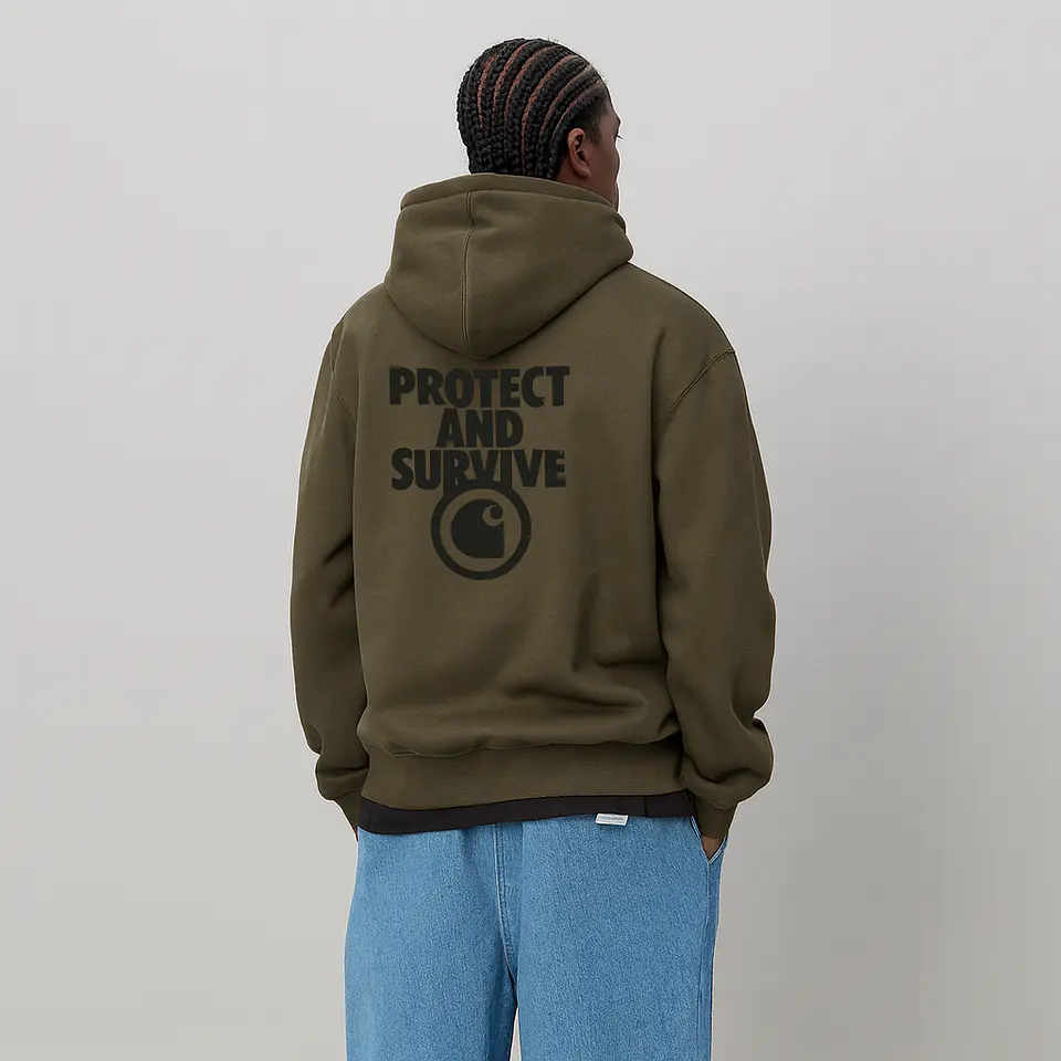PROTECT HOODED SWEATSHIRT (CYPRESS/BLACK)  4