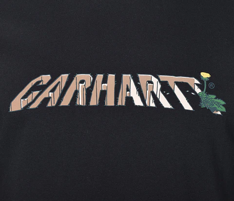 S/S DANDELION SCRIPT T-SHIRT (BLACK)
