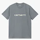 S/S SCRIPT T-SHIRT (MISTY GREY)  - Thumbnail 1