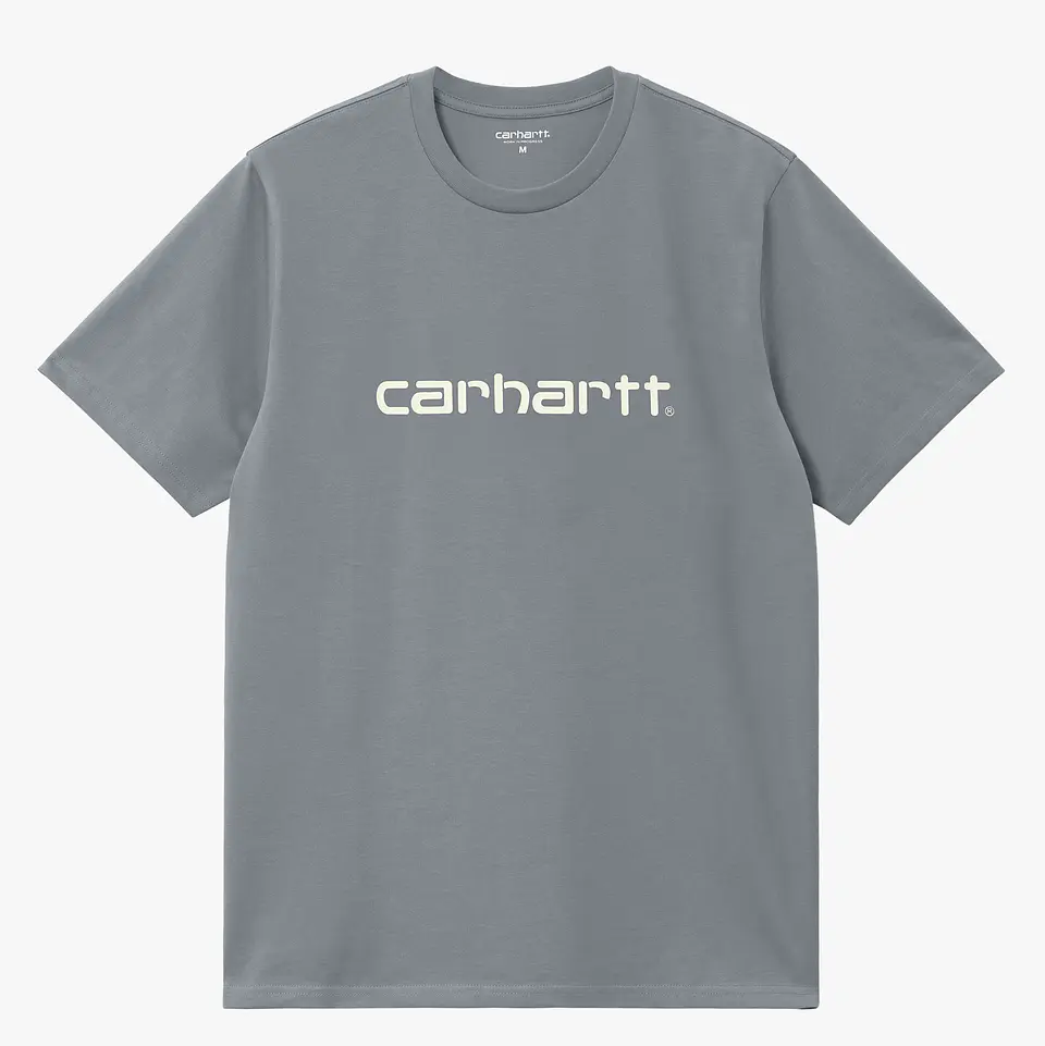 S/S SCRIPT T-SHIRT (MISTY GREY)  1