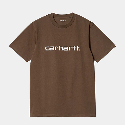 S/S SCRIPT T-SHIRT (TAMARIND/WHITE)