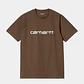 S/S SCRIPT T-SHIRT (TAMARIND/WHITE) - Thumbnail 1