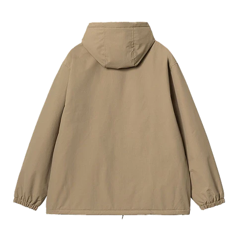 Hooded Coach Jacket UNISEX Leather/ Black