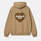 HOODIE HEART SWEAT (DUSTY BROWN)  - Thumbnail 2