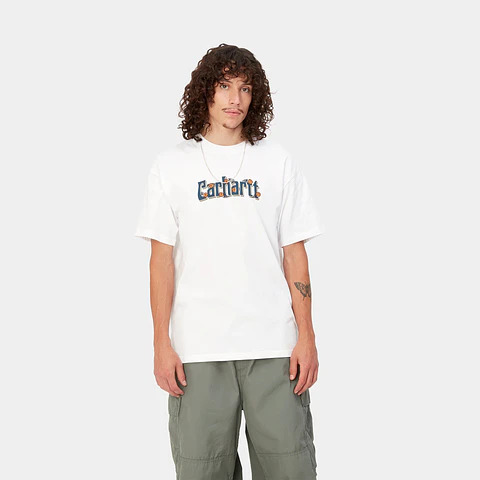 S/S SPIN SCRIPT T-SHIRT (BRANCO)