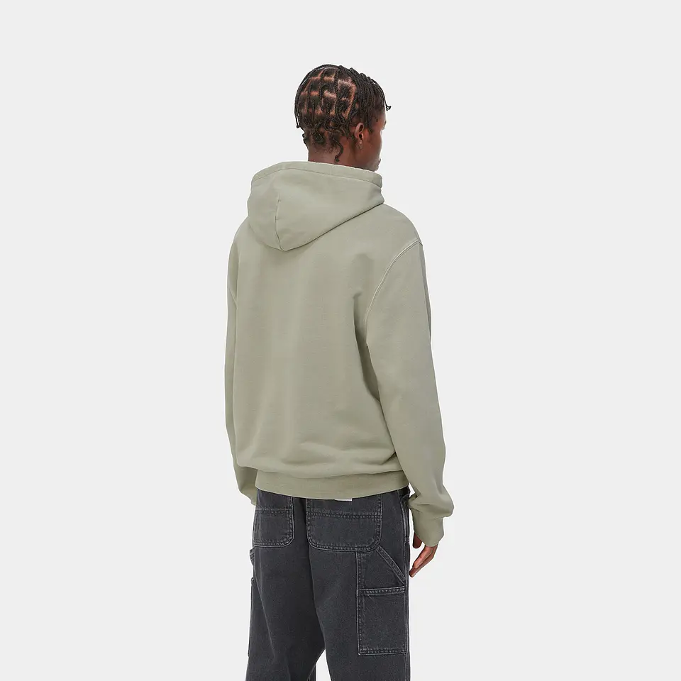 HOODED SWEAT DUSTER (GREEN) 3