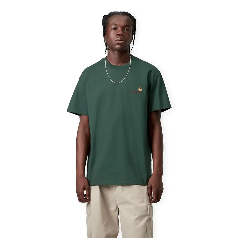  S/S AMERICAN SCRIPT T-SHIRT (Kale Green)  2