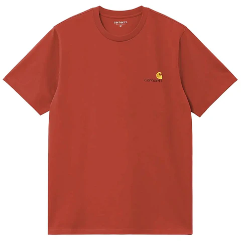 S/S AMERICAN SCRIPT T-SHIRT (Oxide Red)
