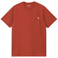 S/S AMERICAN SCRIPT T-SHIRT (Oxide Red) - Thumbnail 1