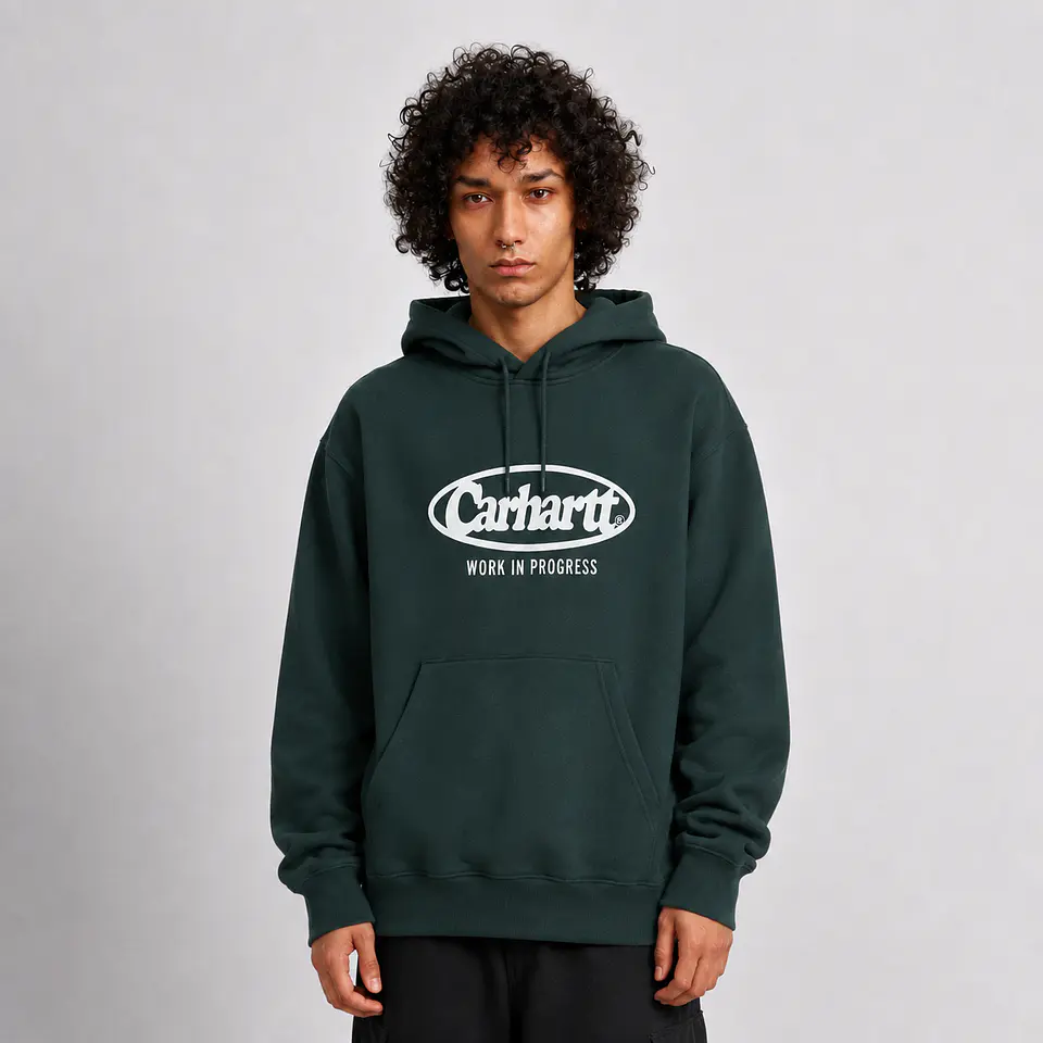 HOODED OVAL SWEAT (DARK CHIANTI) 1