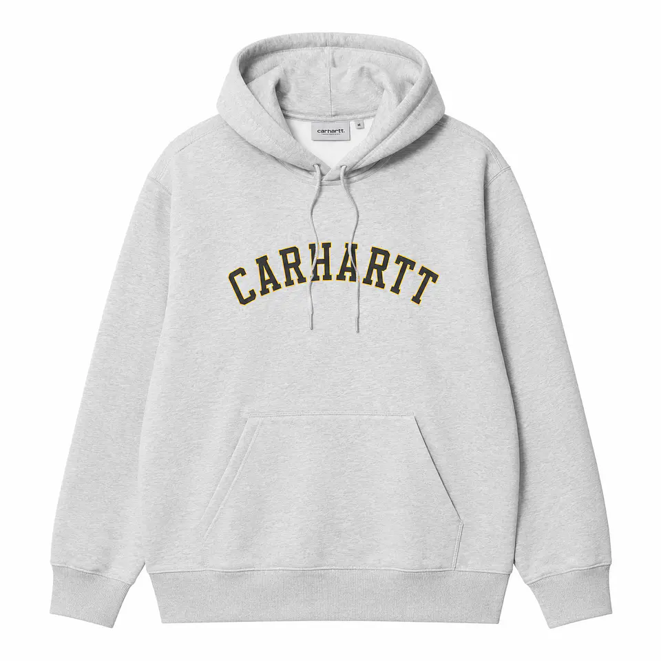 HOODED SWEATSHIRT UNIVERSITY (GREY HEATHER) 1