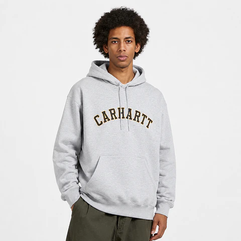 HOODED SWEATSHIRT UNIVERSITY (GREY HEATHER)