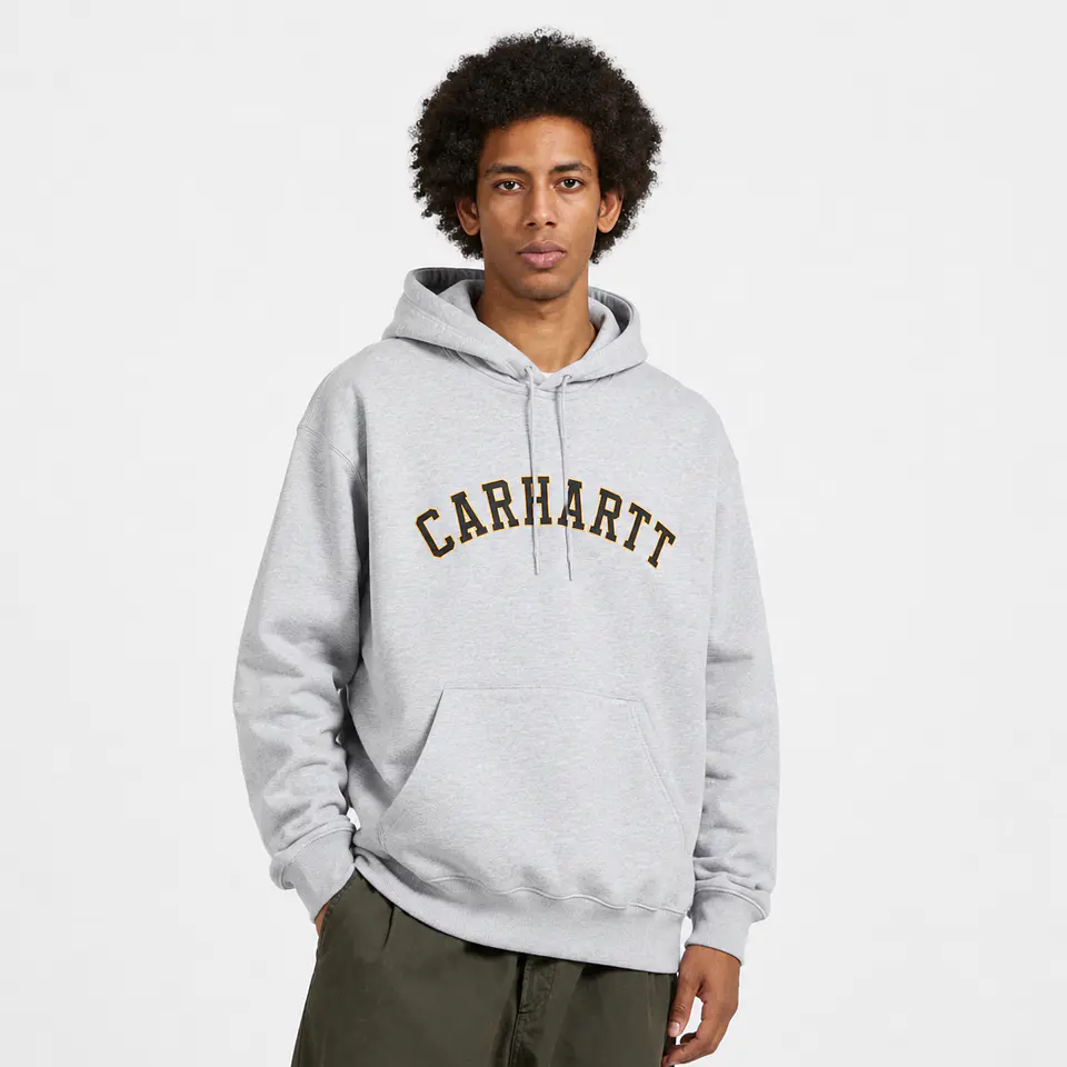 HOODED SWEATSHIRT UNIVERSITY (GREY HEATHER) 2