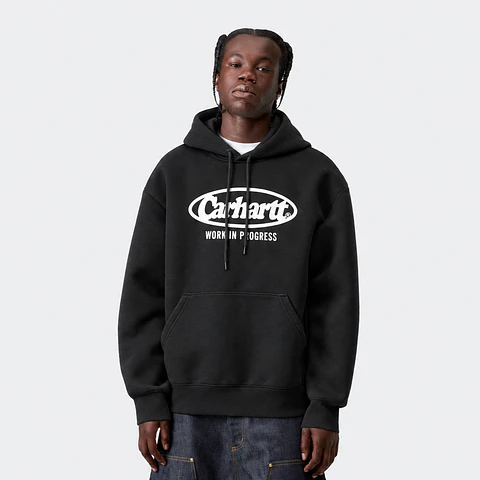 HOODED OVAL SWEAT (BLACK)
