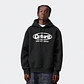HOODED OVAL SWEAT (BLACK) - Thumbnail 1